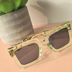 Stylish Green and Gold Sunglasses